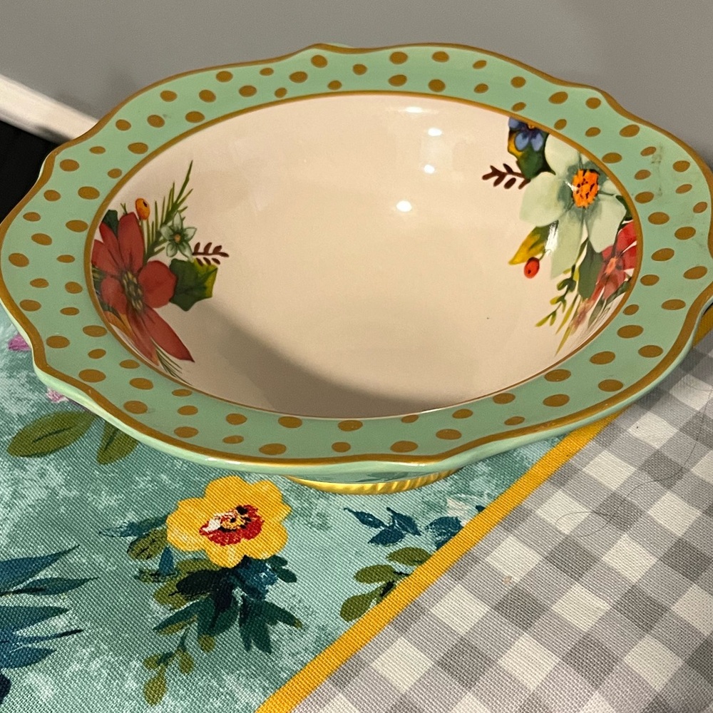 🌺 EUC The Pioneer Woman Christmas / Holiday Charm 8” Vegetable Bowl, Qty 1 - Picture 7 of 10